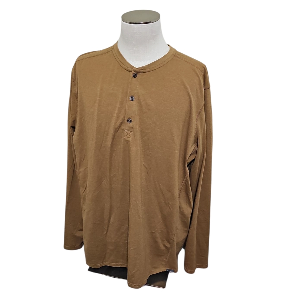 Eddie Bauer Brown Long Sleeve Tee Relaxed Fit